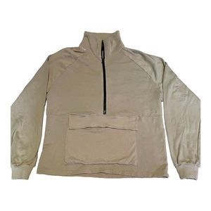 The Range Women‎ Brown Long Sleeve Turtleneck S Zippered Sweatshirt